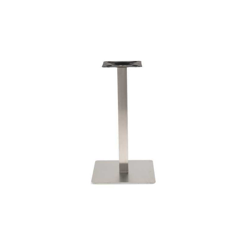 Base Tavolo Acciaio Leo Color Inox Quadro Cm 40x40h72 Tubo Cm 6x6
