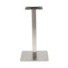 Base Tavolo Acciaio Leo Color Inox Quadro Cm 40x40h72 Tubo Cm 6x6
