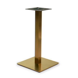Base Tavolo Acciaio Leo Oro Quadro Cm 40x40h72 Tubo Cm 6x6