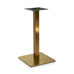 Zoom Base Tavolo Acciaio Leo Oro Quadro Cm 40x40h72 Tubo Cm 6x6