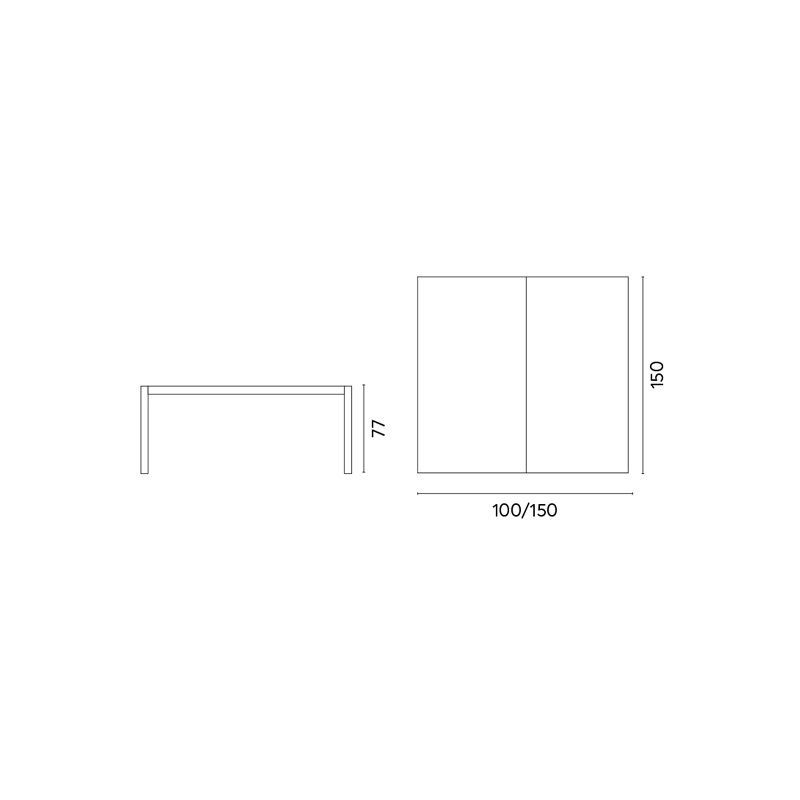 Tavolo alluminio allungabile Giacinto antracite 100-150x150 Moia