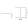 Tavolo alluminio allungabile Giacinto antracite 100-150x150 Moia