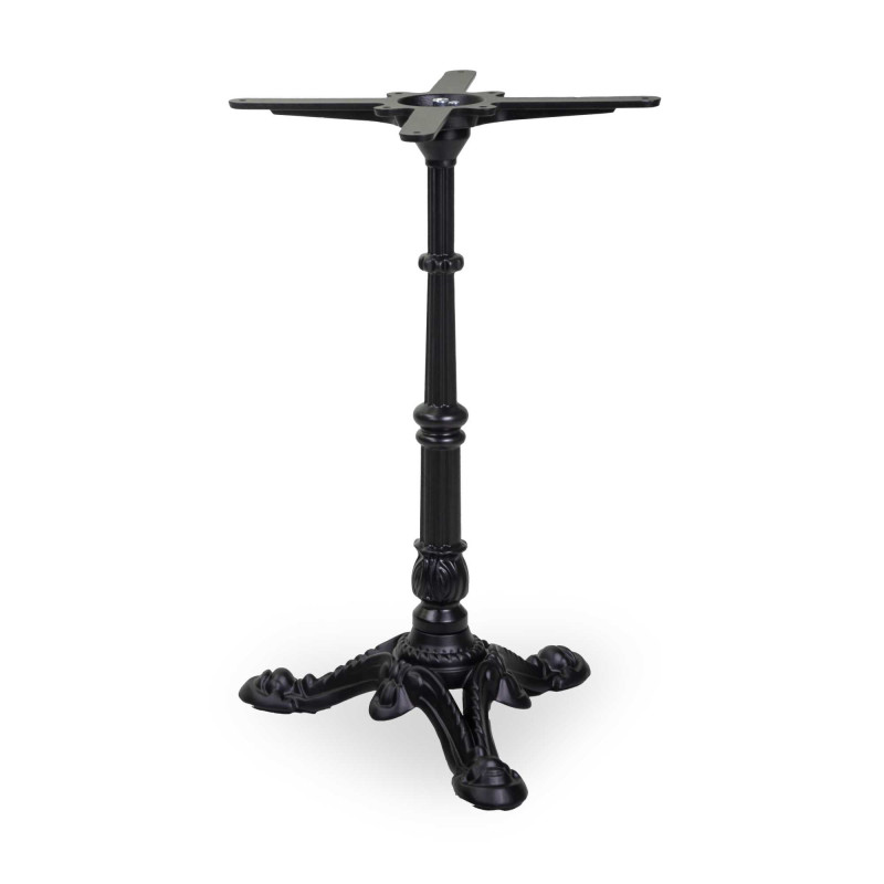 Base Tavolo Ghisa 3 Zampe Augustin Nero Cm 40x40h72