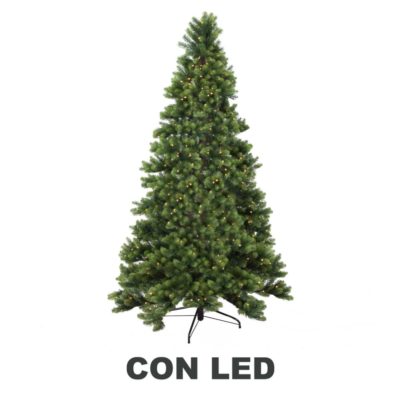 Albero monte Durando verde 1071 rami 370 LED cm ø107h180