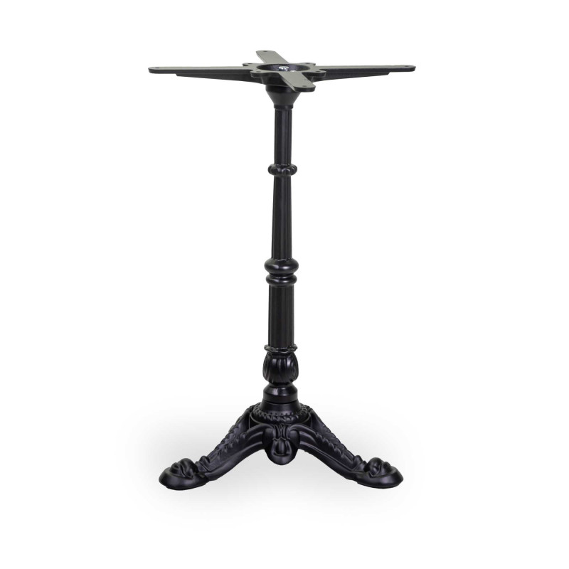 Base Tavolo Ghisa 3 Zampe Augustin Nero Cm 40x40h72