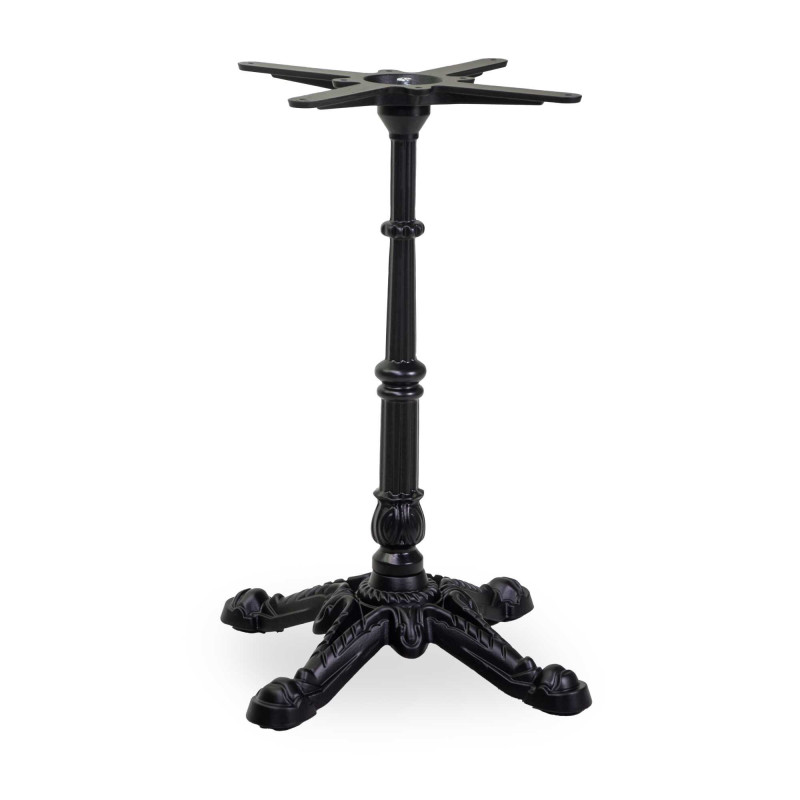 Base Tavolo Bistrot Ghisa 4 Zampe Nero Cm 43x43h72