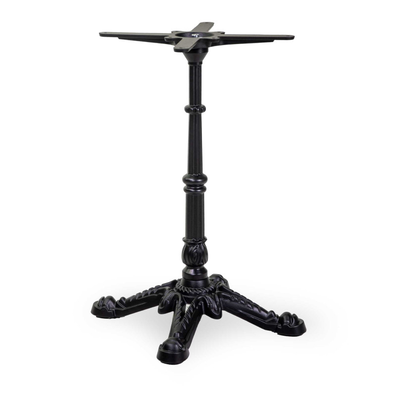 Base Tavolo Bistrot Ghisa 4 Zampe Nero Cm 43x43h72