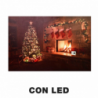 Quadro led legno salotto multicolor rettangolare cm 60x40h1,8