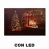 Quadro led legno salotto multicolor rettangolare cm 60x40h1,8