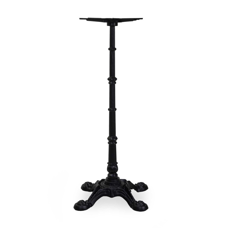 Base Tavolo Bar Bistrot Ghisa 4 Zampe Nero Cm 57x57h108