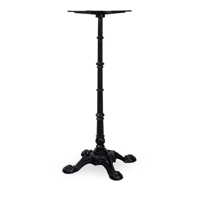 Base Tavolo Bar Bistrot Ghisa 4 Zampe Nero Cm 57x57h108