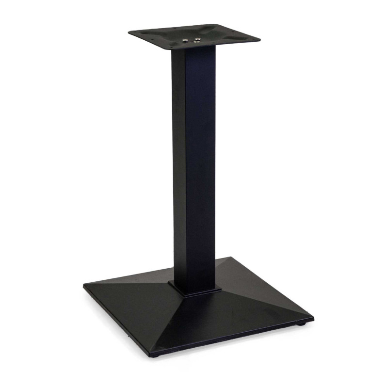 Base Tavolo Piramide Acciaio Nero Quadro Cm 45x45h72