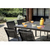 Tavolo alluminio allungabile Giacinto antracite 100-150x150 Moia