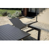 Tavolo alluminio allungabile Giacinto antracite 100-150x150 Moia