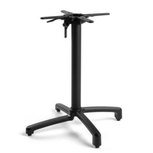 Base Tavolo Alluminio Ronan Autolivellante Ribaltabile Impilabile Nero cm 67x67h72