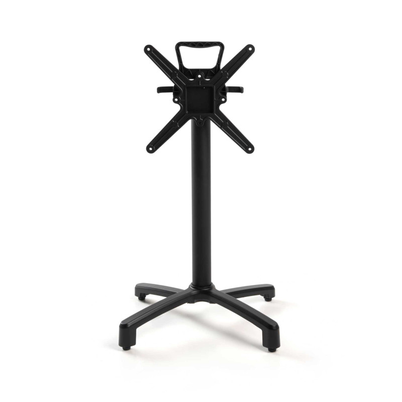 Base Tavolo Alluminio Ronan Autolivellante Ribaltabile Impilabile Nero cm 67x67h72