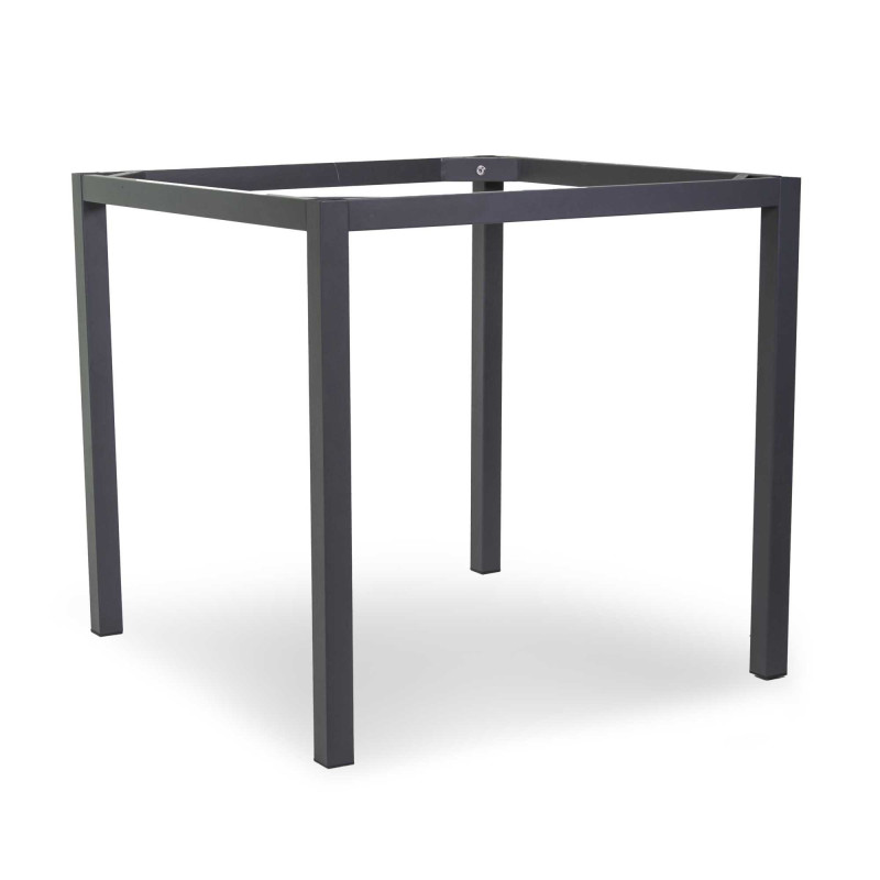 Base Tavolo Acciaio Pecos Antracite Quadro Smontata Cm 78x78h73