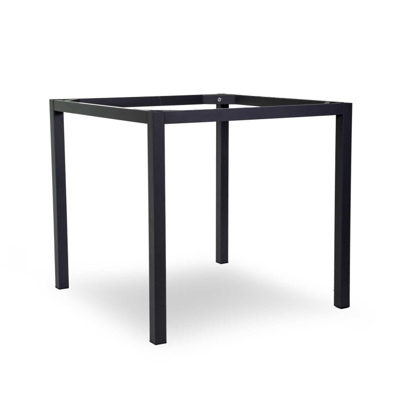 Base Tavolo Acciaio Pecos Antracite Quadro Smontata Cm 78x78h73