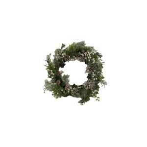 Coroncina plastica bianco tondo cm ø56