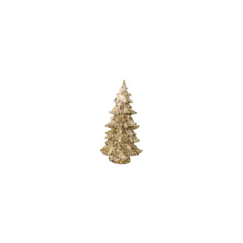 Albero resina bianco glitter oro cm ø20h39
