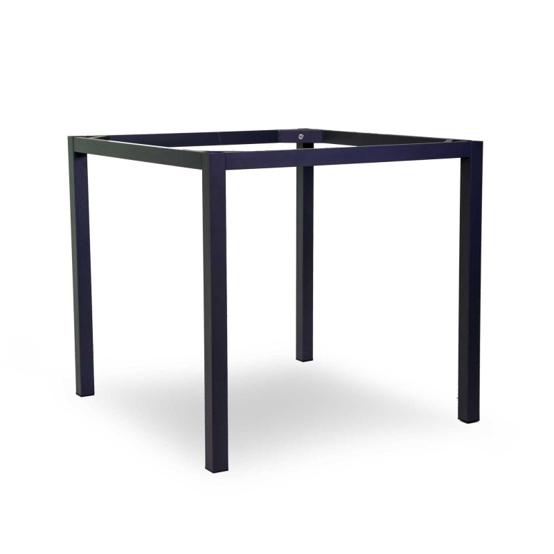 Base Tavolo Alluminio Pecos Antracite Quadro Smontata Cm 78x78h73