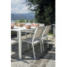 Tavolo alluminio allungabile Giacinto bianco 100-150x150 Moia