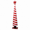 Albero metallo con striscie bianche rosso cm 14x9h67,5
