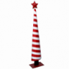 Albero metallo con striscie bianche rosso cm 14x9h67,5