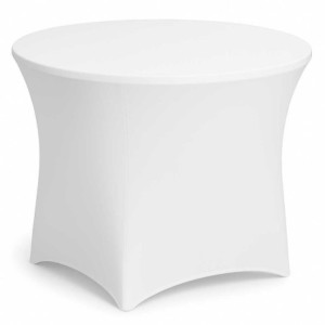 Cover Poliestere Bianco Tavolo Catering Ronda Tondo Cm ø154h74