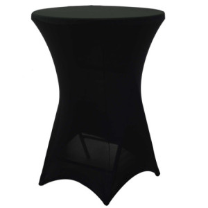 Cover Poliestere Nero Tavolo Bar Catering Ronda Tondo Cm ø80h110