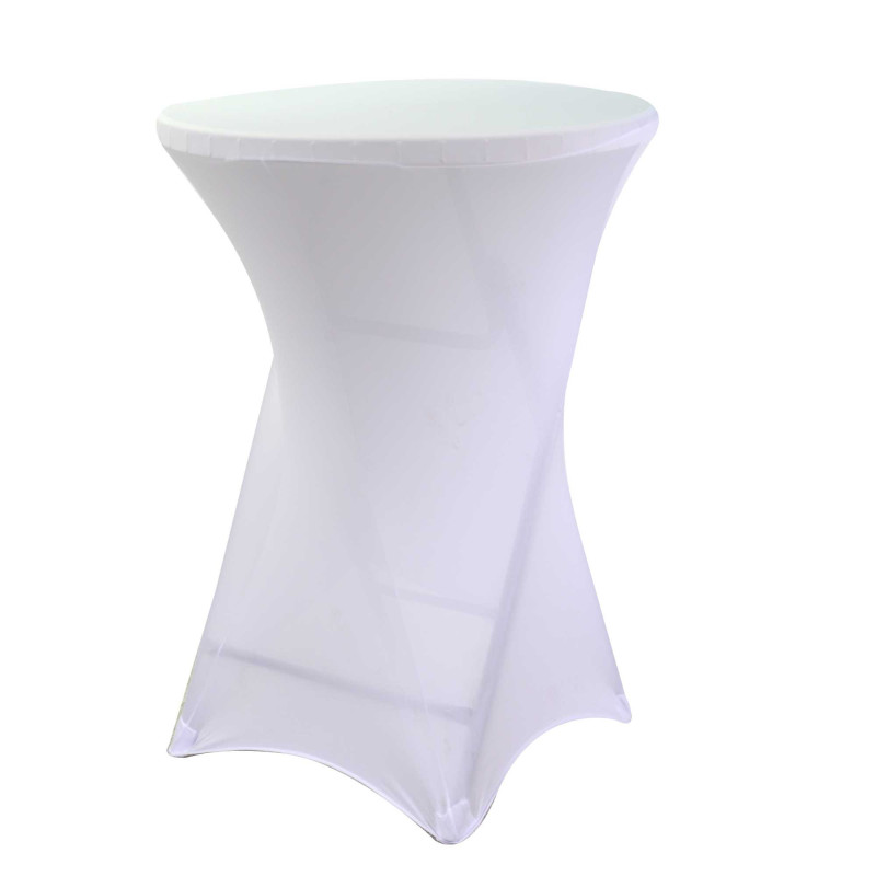 Cover Poliestere Bianco Tavolo Bar Catering Ronda Tondo Cm ø80h110