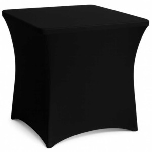 Cover Poliestere Nero Tavolo Catering Ronda Quadro Cm 86x86h74