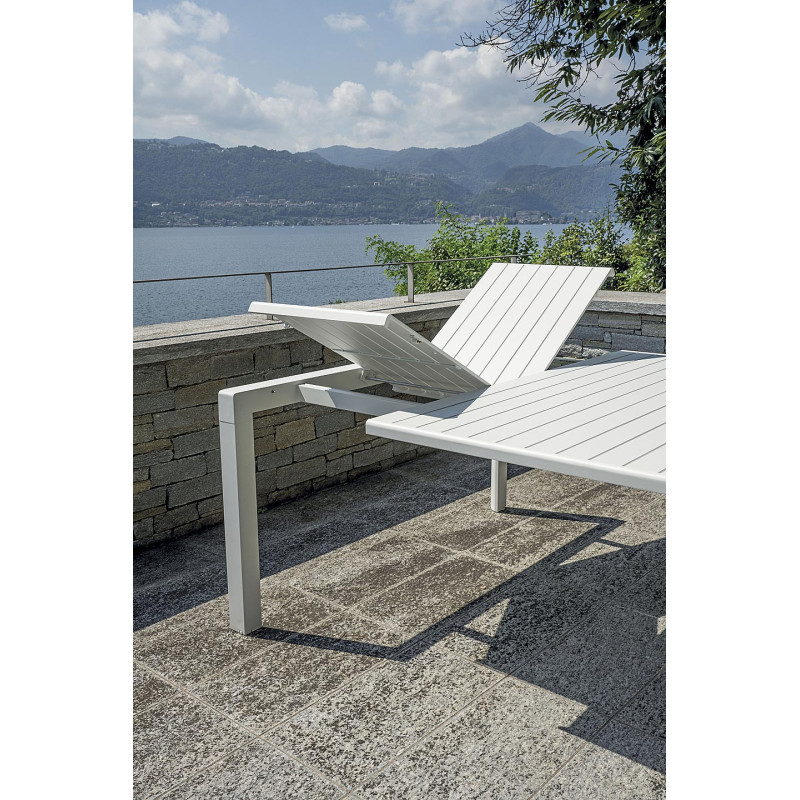 Tavolo alluminio allungabile Giacinto bianco 100-150x150 Moia