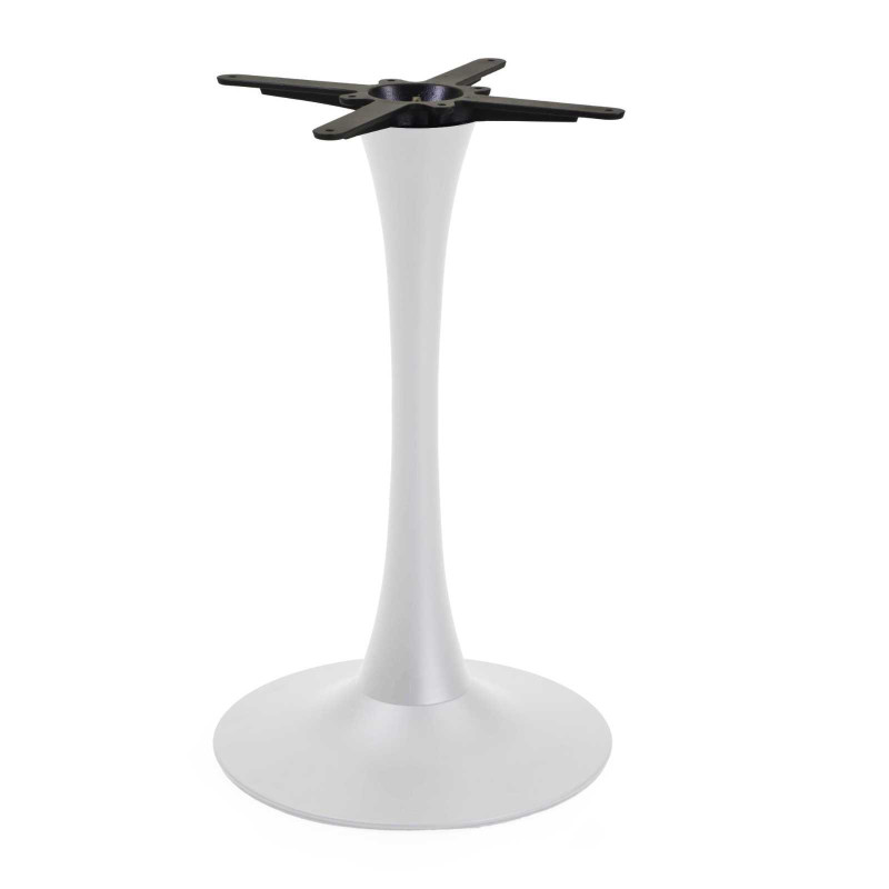 Base Tavolo Acciaio Harvin Bianco Tondo Cm ø45h73,5