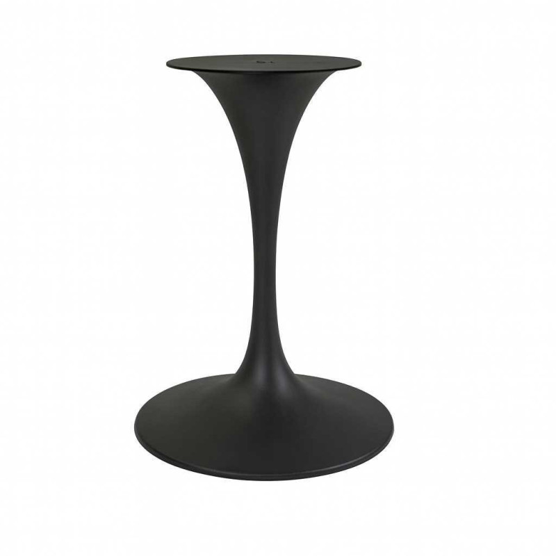 Base Tavolo Acciaio Percy Antracite Tondo Cm ø50h73,5
