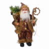 Babbo natale tessuto oro e marrone cmh30