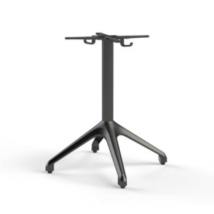 Base Tavolo Alluminio Malik Autolivellante Nero Cm 68x68h72