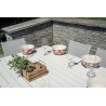 Tavolo alluminio allungabile Giacinto bianco 100-150x150 Moia