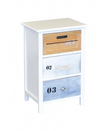 Cassettiera Urban in legno verniciato con 3 cassetti