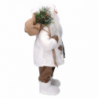 Babbo natale tessuto con led bianco e marrone cmh60