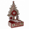 Albero espositore legno naturale c/24 decorazioni sfera cm 18x12h32