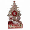 Albero espositore legno naturale c/24 decorazioni sfera cm 18x12h32
