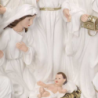 Presepe resina bianco cm 23x12,5h19,5
