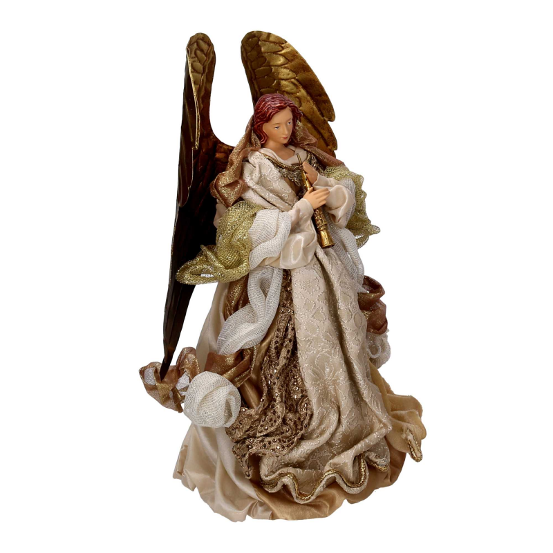 Angelo tessuto oro con flauto cmh35,5