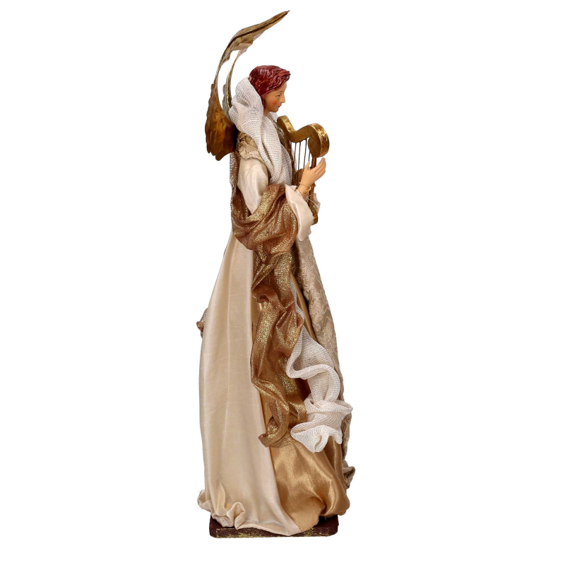 Angelo tessuto beige e oro con arpa cmh35,5