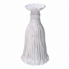 Portacandele resina nappina bianco cm ø14h25,6