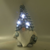Gnomo resina azzurro seduto con led cm ø21,5h36,5