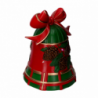 Campana resina pigne rosso e verde con led cm 25x24h33