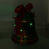 Campana resina pigne rosso e verde con led cm 25x24h33