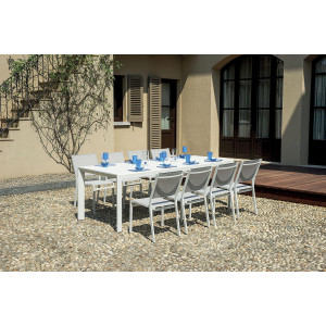Zoom Tavolo Naxos 160/240X90 Alluminio Bianco - Gambe Scorrevoli Moia